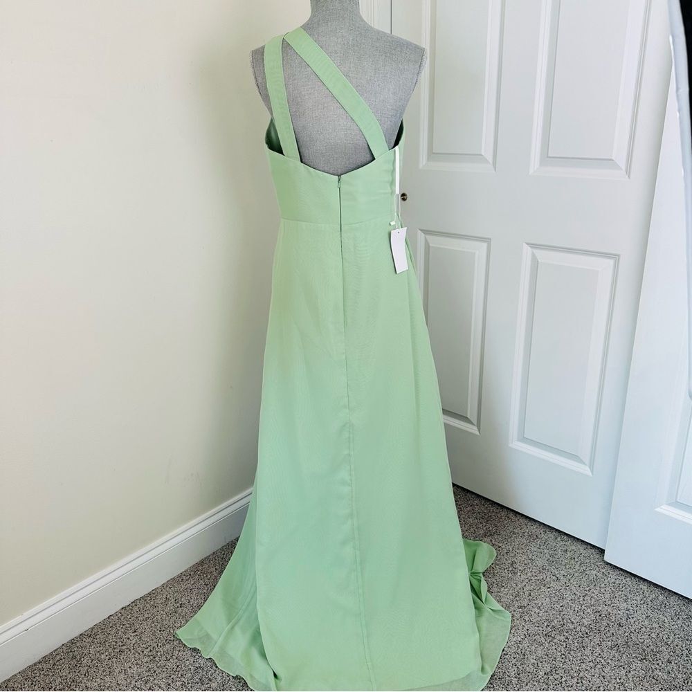 Source Unknown Mint Green Asymmetrical Dress - image 11